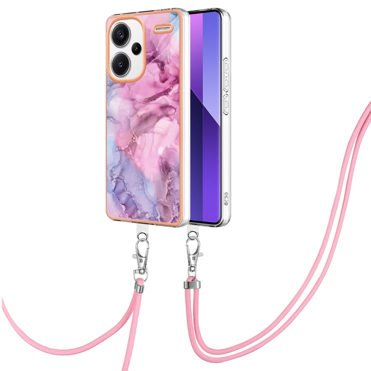 Electroplating Marble Dual-side IMD Phone Case with Lanyard, For Xiaomi Redmi Note 13 Pro+ 5G, For Xiaomi Redmi Note 13 Pro 5G Global, For Xiaomi 13T/13T Pro, For Xiaomi Poco F5 5G, For Xiaomi Poco F5 Pro 5G / Redmi K60, For Xiaomi Redmi Note 12S 4G   ...