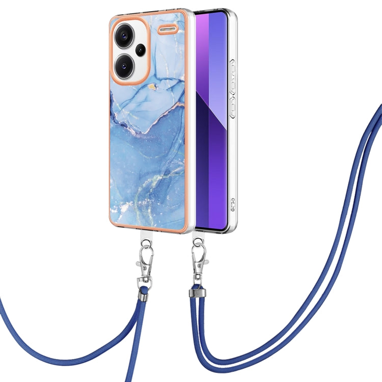 Electroplating Marble Dual-side IMD Phone Case with Lanyard, For Xiaomi Redmi Note 13 Pro+ 5G, For Xiaomi Redmi Note 13 Pro 5G Global, For Xiaomi 13T/13T Pro, For Xiaomi Poco F5 5G, For Xiaomi Poco F5 Pro 5G / Redmi K60, For Xiaomi Redmi Note 12S 4G   ...