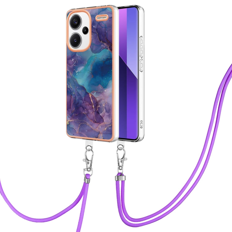 Electroplating Marble Dual-side IMD Phone Case with Lanyard, For Xiaomi Redmi Note 13 Pro+ 5G, For Xiaomi Redmi Note 13 Pro 5G Global, For Xiaomi 13T/13T Pro, For Xiaomi Poco F5 5G, For Xiaomi Poco F5 Pro 5G / Redmi K60, For Xiaomi Redmi Note 12S 4G   ...