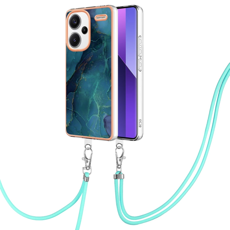 Electroplating Marble Dual-side IMD Phone Case with Lanyard, For Xiaomi Redmi Note 13 Pro+ 5G, For Xiaomi Redmi Note 13 Pro 5G Global, For Xiaomi 13T/13T Pro, For Xiaomi Poco F5 5G, For Xiaomi Poco F5 Pro 5G / Redmi K60, For Xiaomi Redmi Note 12S 4G   ...