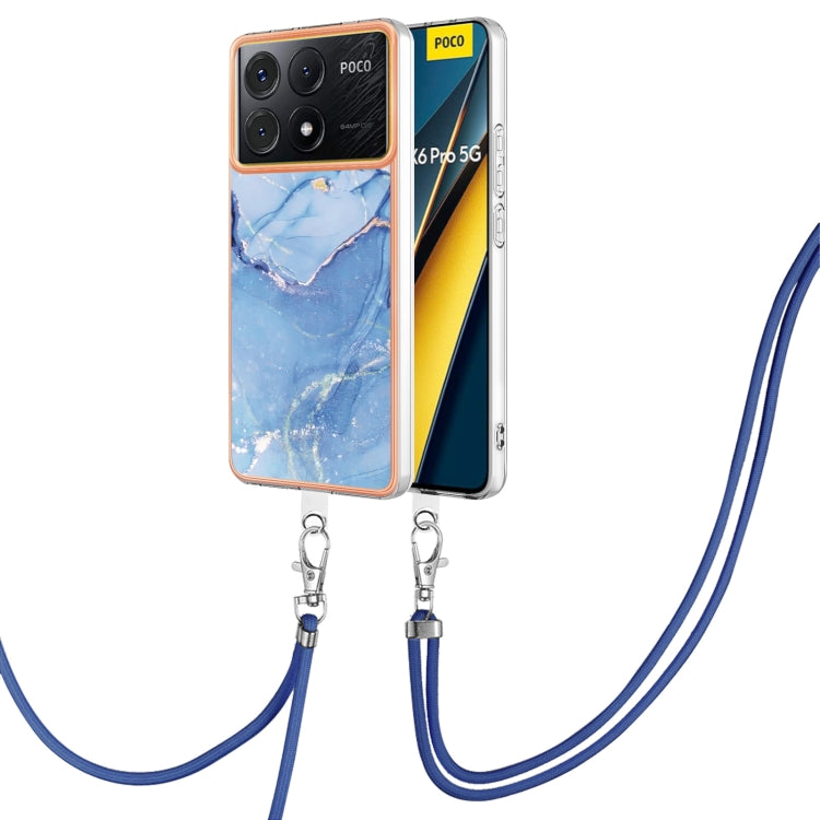 Electroplating Marble Dual-side IMD Phone Case with Lanyard, For Xiaomi Redmi Note 13 Pro 4G Global, For Xiaomi Poco M6 Pro 4G, For Xiaomi Redmi A3, For Xiaomi Redmi Note 13 4G Global, For Xiaomi Poco X6 Pro, For Xiaomi Redmi K70E                      ...