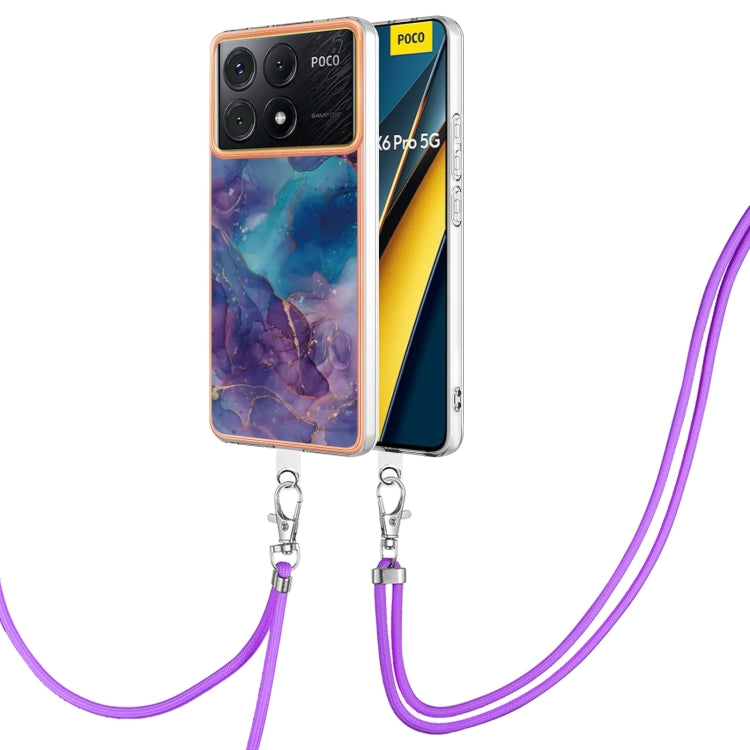 Electroplating Marble Dual-side IMD Phone Case with Lanyard, For Xiaomi Redmi Note 13 Pro 4G Global, For Xiaomi Poco M6 Pro 4G, For Xiaomi Redmi A3, For Xiaomi Redmi Note 13 4G Global, For Xiaomi Poco X6 Pro, For Xiaomi Redmi K70E                      ...