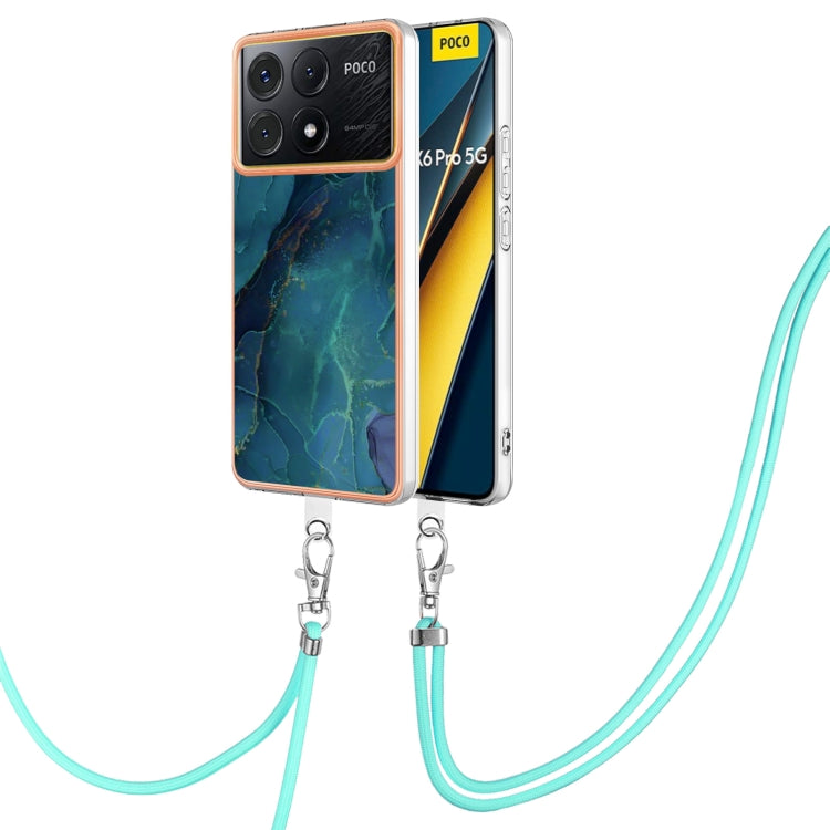 Electroplating Marble Dual-side IMD Phone Case with Lanyard, For Xiaomi Redmi Note 13 Pro 4G Global, For Xiaomi Poco M6 Pro 4G, For Xiaomi Redmi A3, For Xiaomi Redmi Note 13 4G Global, For Xiaomi Poco X6 Pro, For Xiaomi Redmi K70E                      ...