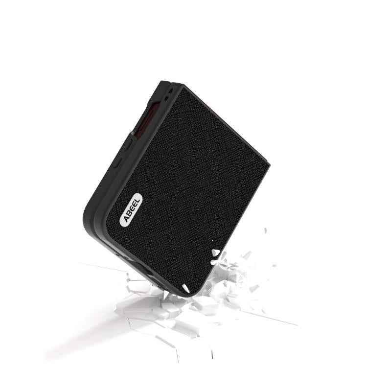 ABEEL Cross Texture Genuine Leather Phone Case, For Motorola Razr 60 Ultra, For Motorola Razr 40, For Motorola Razr 40 Ultra