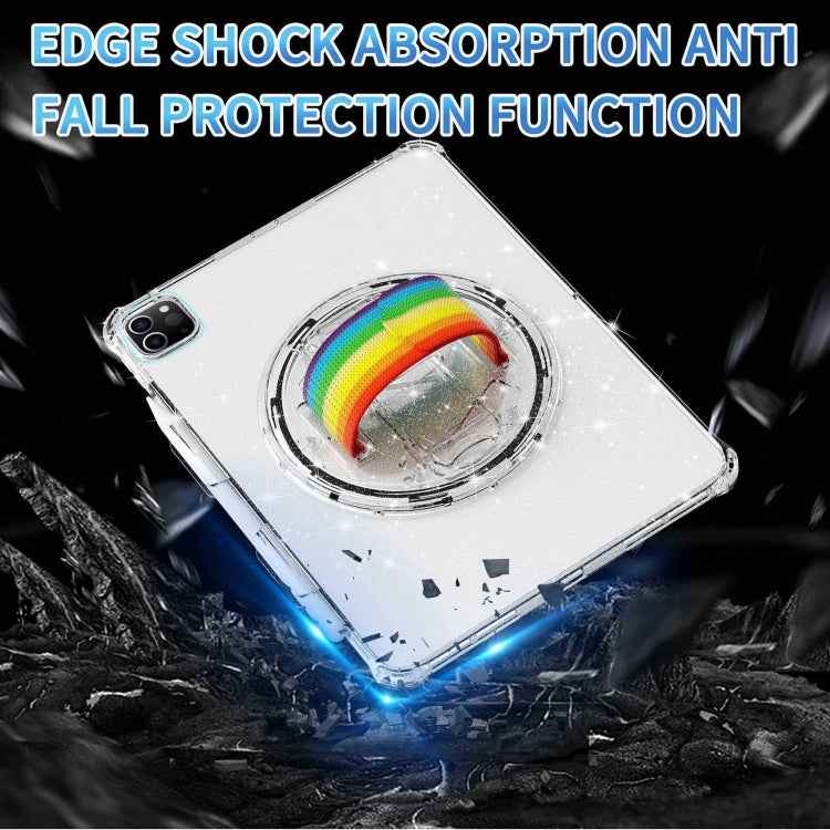 Terminator Shockproof Glitter Powder Tablet Case with Grip Strap