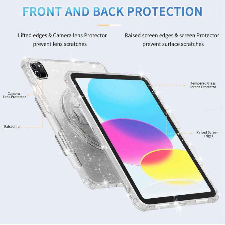 Terminator Shockproof Glitter Powder Tablet Case with Grip Strap