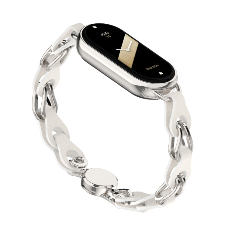 Hollow Leather Chain Magnetic Buckle Watch Band