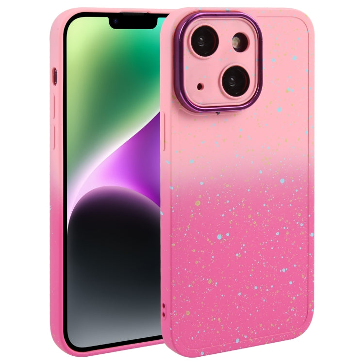 Gradient Starry Silicone Phone Case with Lens Film, For iPhone 14 Plus, For iPhone 15 Pro Max, For iPhone 14, For iPhone 15 Pro, For iPhone 15 Plus, For iPhone 14 Pro, For iPhone 14 Pro Max, For iPhone 15