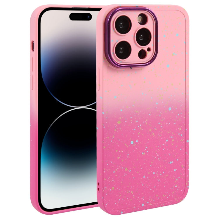 Gradient Starry Silicone Phone Case with Lens Film, For iPhone 14 Plus, For iPhone 15 Pro Max, For iPhone 14, For iPhone 15 Pro, For iPhone 15 Plus, For iPhone 14 Pro, For iPhone 14 Pro Max, For iPhone 15