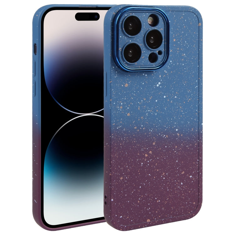 Gradient Starry Silicone Phone Case with Lens Film, For iPhone 14 Plus, For iPhone 15 Pro Max, For iPhone 14, For iPhone 15 Pro, For iPhone 15 Plus, For iPhone 14 Pro, For iPhone 14 Pro Max, For iPhone 15