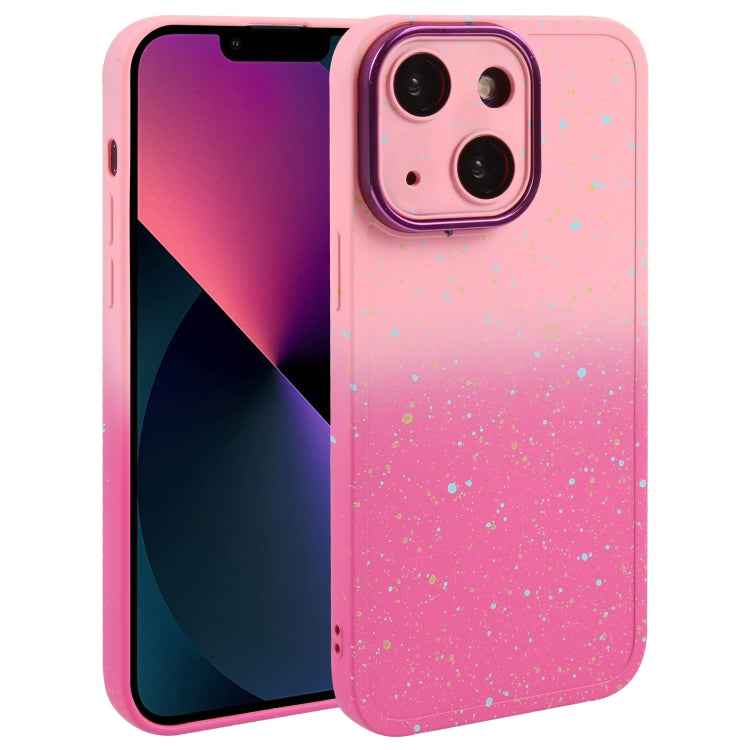 Gradient Starry Silicone Phone Case with Lens Film