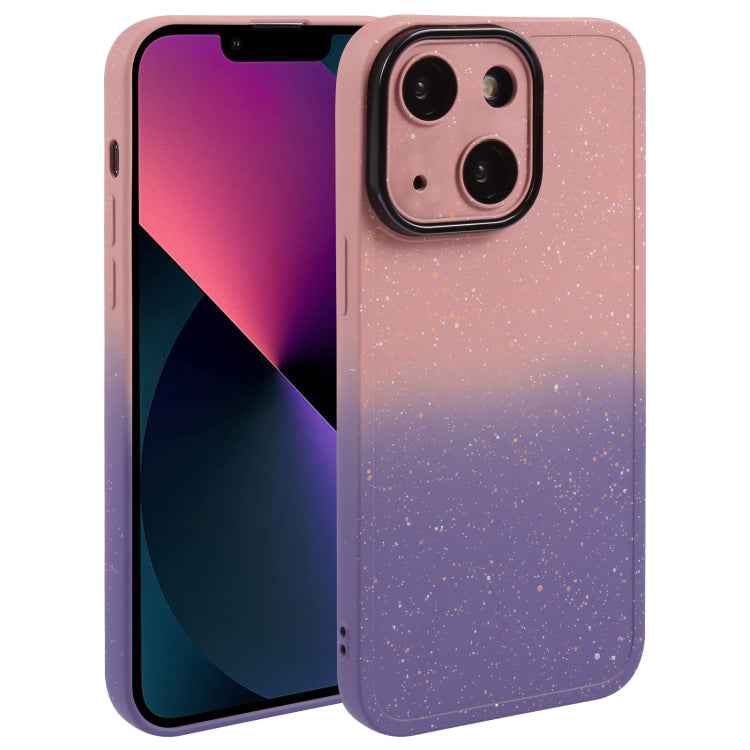 Gradient Starry Silicone Phone Case with Lens Film