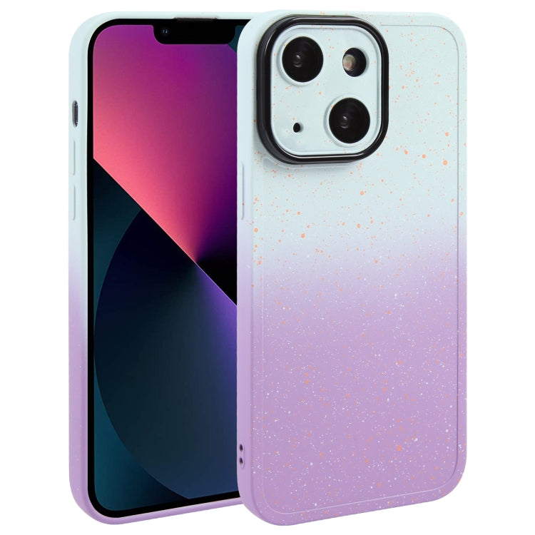 Gradient Starry Silicone Phone Case with Lens Film