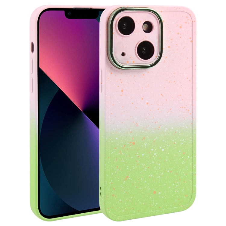 Gradient Starry Silicone Phone Case with Lens Film