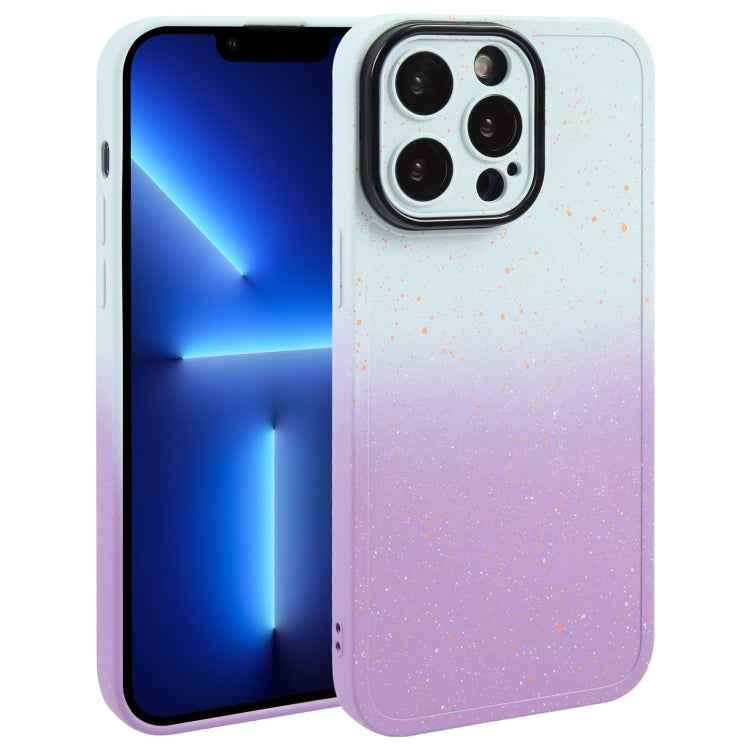 Gradient Starry Silicone Phone Case with Lens Film
