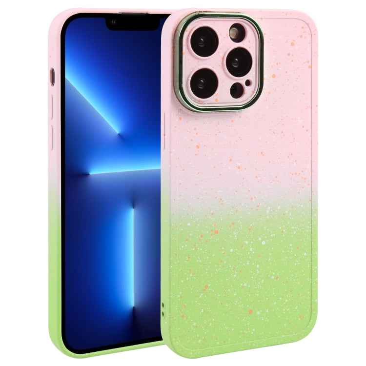 Gradient Starry Silicone Phone Case with Lens Film