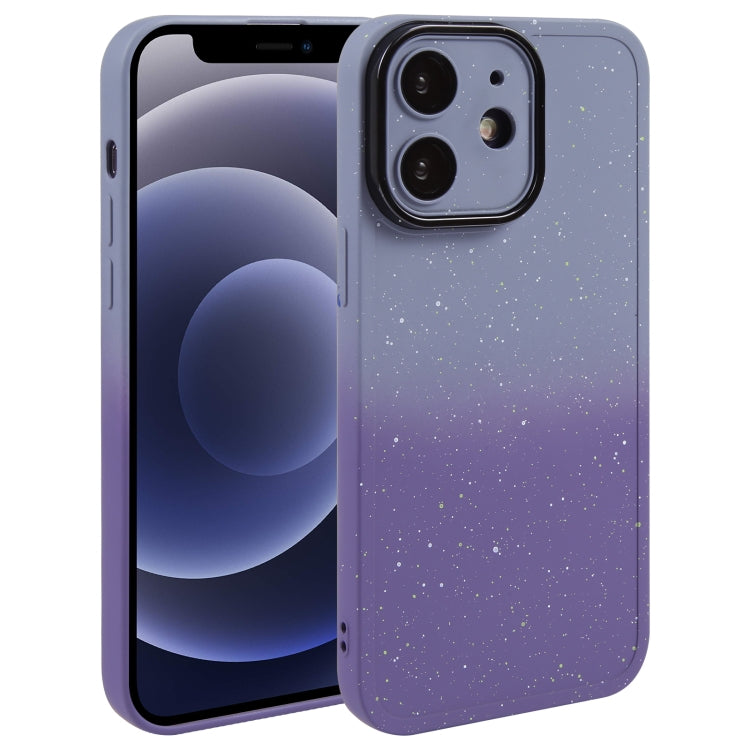 Gradient Starry Silicone Phone Case with Lens Film