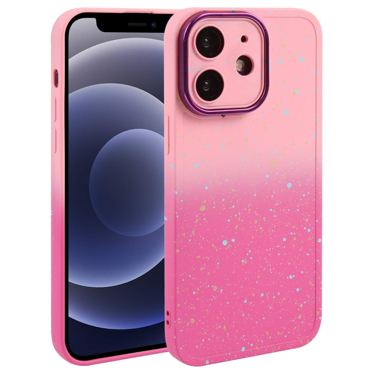 Gradient Starry Silicone Phone Case with Lens Film