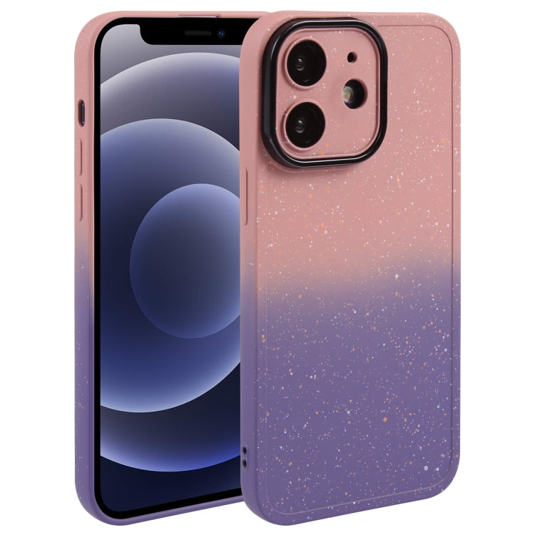 Gradient Starry Silicone Phone Case with Lens Film