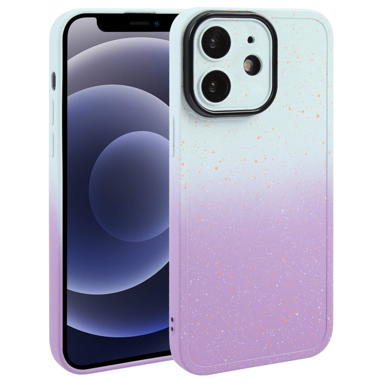 Gradient Starry Silicone Phone Case with Lens Film