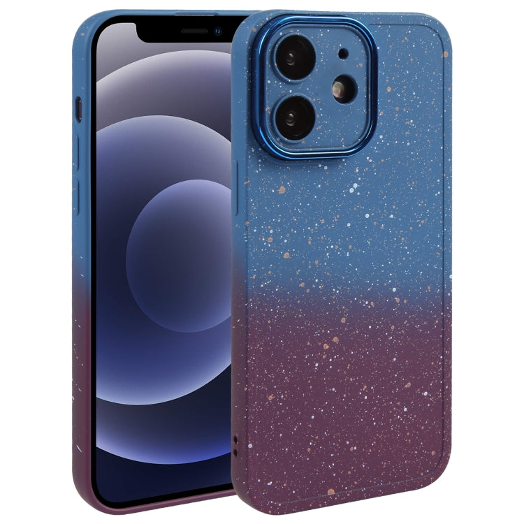Gradient Starry Silicone Phone Case with Lens Film