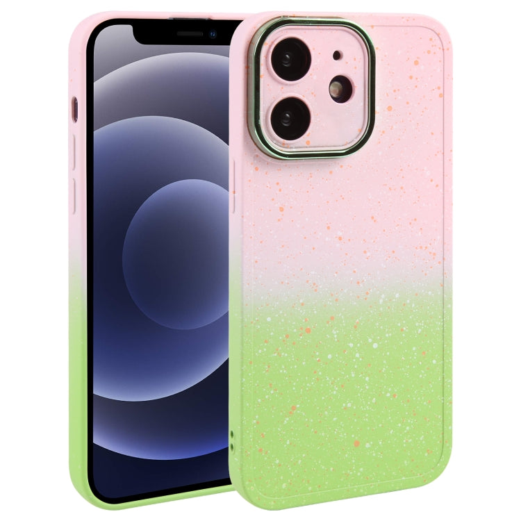 Gradient Starry Silicone Phone Case with Lens Film