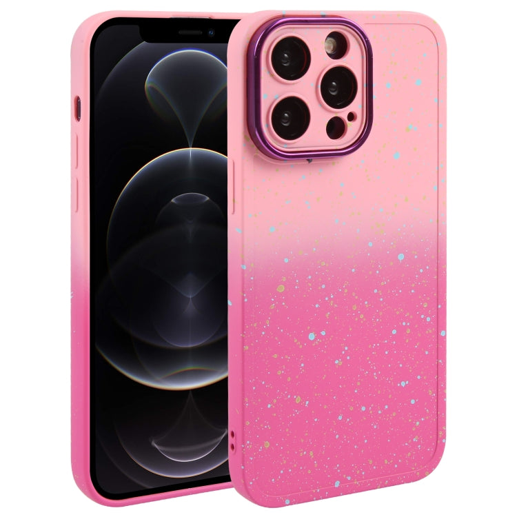 Gradient Starry Silicone Phone Case with Lens Film