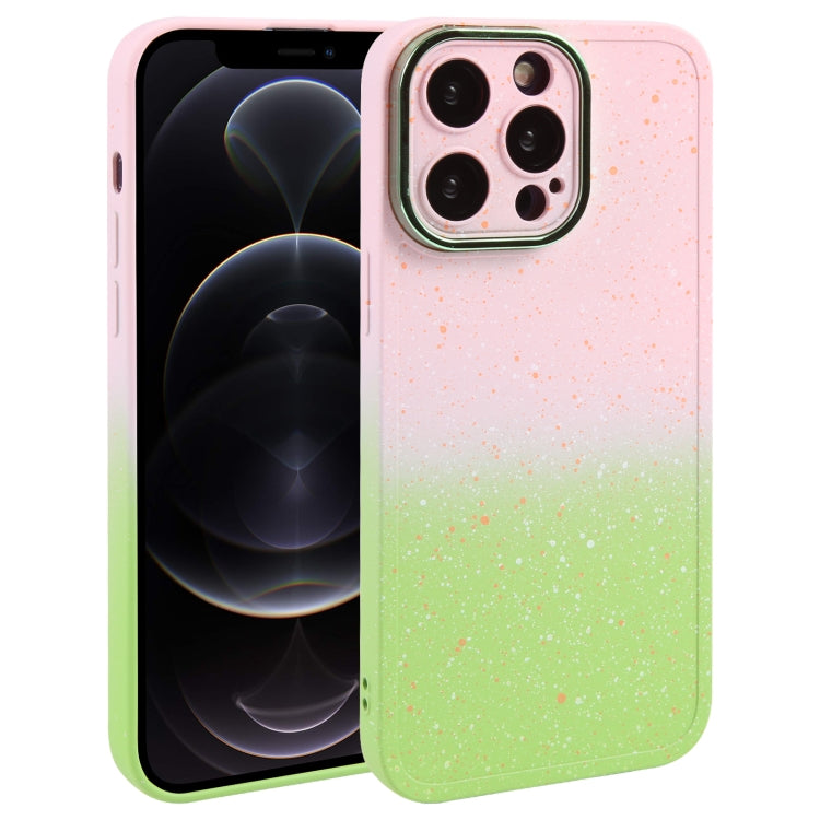 Gradient Starry Silicone Phone Case with Lens Film
