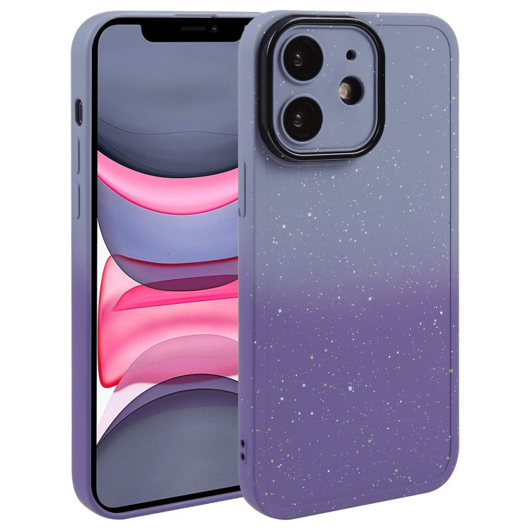 Gradient Starry Silicone Phone Case with Lens Film