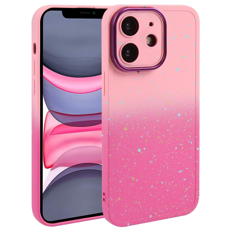 Gradient Starry Silicone Phone Case with Lens Film