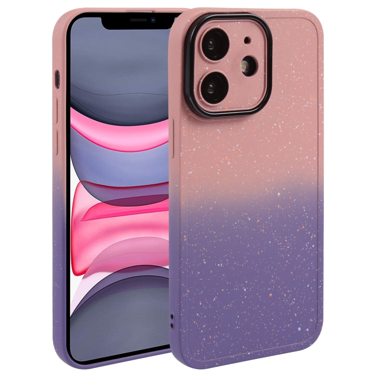 Gradient Starry Silicone Phone Case with Lens Film