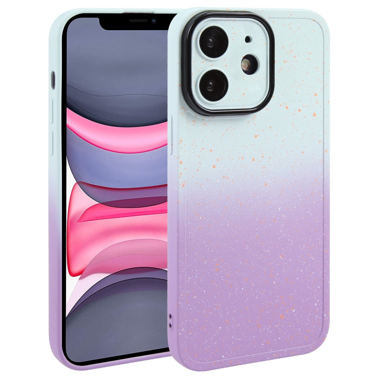 Gradient Starry Silicone Phone Case with Lens Film