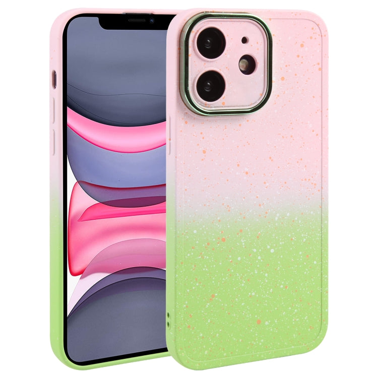 Gradient Starry Silicone Phone Case with Lens Film