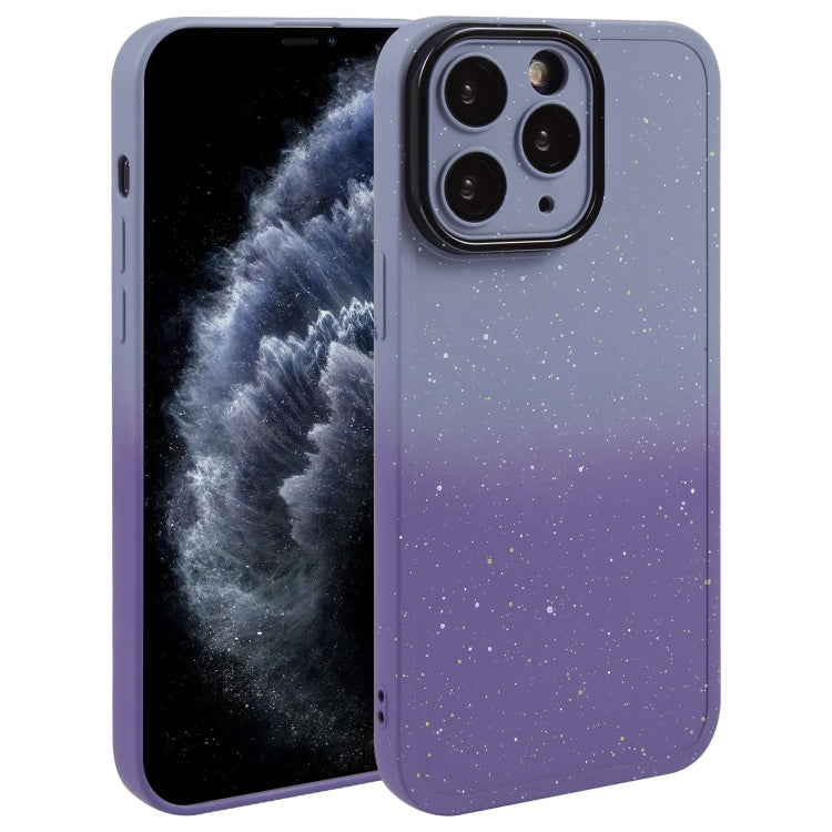 Gradient Starry Silicone Phone Case with Lens Film