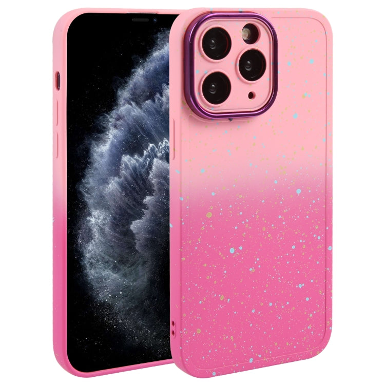 Gradient Starry Silicone Phone Case with Lens Film