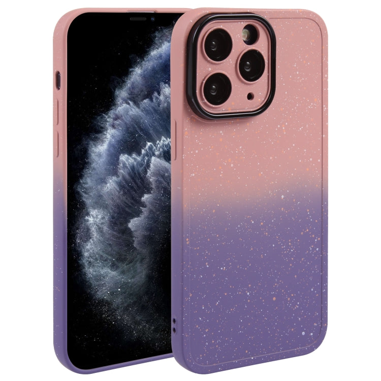 Gradient Starry Silicone Phone Case with Lens Film
