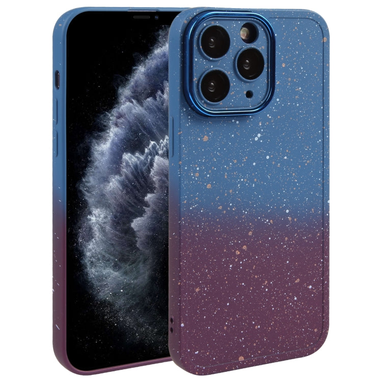 Gradient Starry Silicone Phone Case with Lens Film