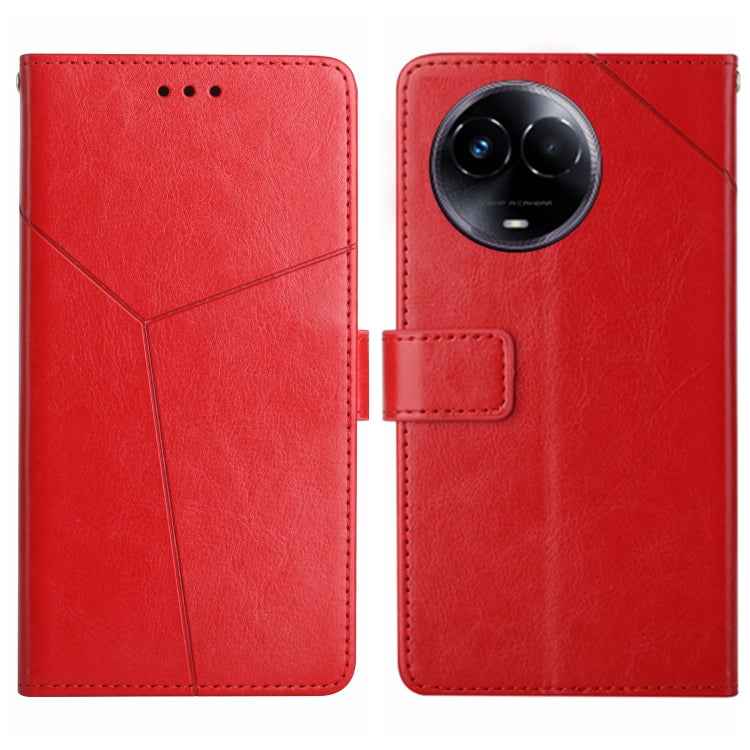 HT01 Y-shaped Pattern Flip Leather Phone Case, For Realme 12 Pro/12 Pro+ Global, For Realme C67 4G, For Realme 11 5G Global, For Realme C53, For Realme 11 4G Global, For Realme C65 4G