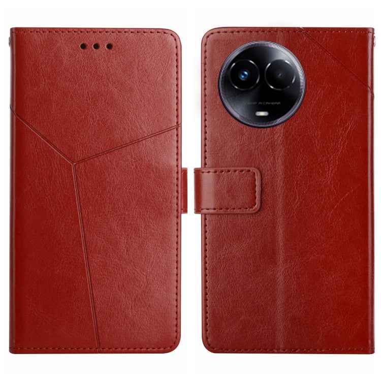 HT01 Y-shaped Pattern Flip Leather Phone Case, For Realme 12 Pro/12 Pro+ Global, For Realme C67 4G, For Realme 11 5G Global, For Realme C53, For Realme 11 4G Global, For Realme C65 4G