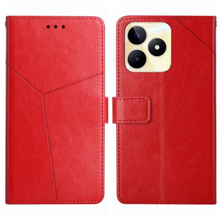 HT01 Y-shaped Pattern Flip Leather Phone Case, For Realme 12 Pro/12 Pro+ Global, For Realme C67 4G, For Realme 11 5G Global, For Realme C53, For Realme 11 4G Global, For Realme C65 4G