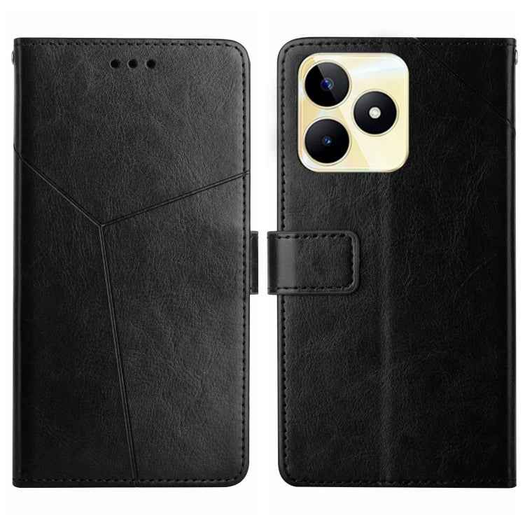 HT01 Y-shaped Pattern Flip Leather Phone Case, For Realme 12 Pro/12 Pro+ Global, For Realme C67 4G, For Realme 11 5G Global, For Realme C53, For Realme 11 4G Global, For Realme C65 4G