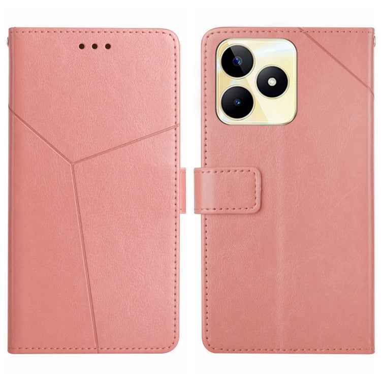 HT01 Y-shaped Pattern Flip Leather Phone Case, For Realme 12 Pro/12 Pro+ Global, For Realme C67 4G, For Realme 11 5G Global, For Realme C53, For Realme 11 4G Global, For Realme C65 4G