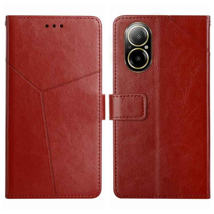HT01 Y-shaped Pattern Flip Leather Phone Case, For Realme 12 Pro/12 Pro+ Global, For Realme C67 4G, For Realme 11 5G Global, For Realme C53, For Realme 11 4G Global, For Realme C65 4G