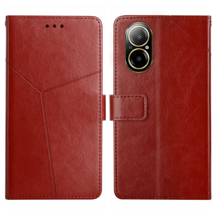 HT01 Y-shaped Pattern Flip Leather Phone Case, For Realme 12+ Global, For Realme 12 Pro/12 Pro+ Global, For Realme C67 4G, For Realme 11 5G Global, For Realme C53, For Realme 11 4G Global, For Realme C65 4G