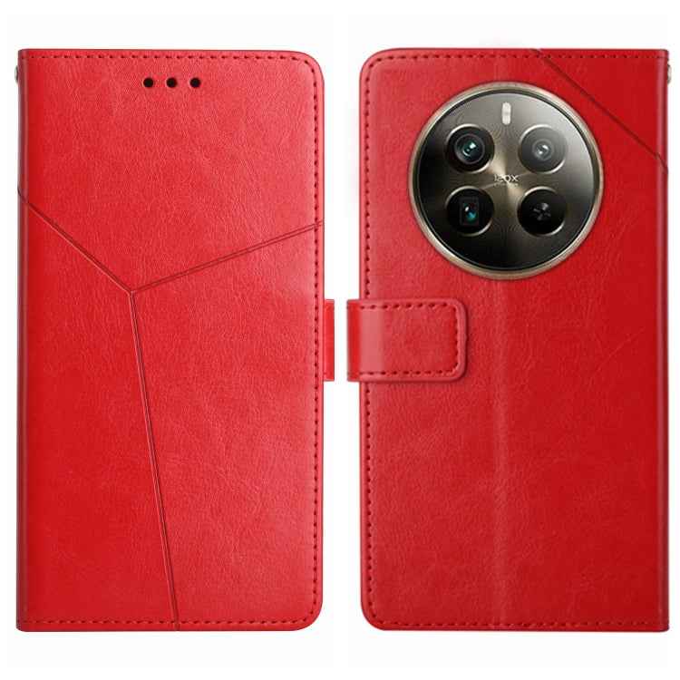 HT01 Y-shaped Pattern Flip Leather Phone Case, For Realme 12 Pro/12 Pro+ Global, For Realme C67 4G, For Realme 11 5G Global, For Realme C53, For Realme 11 4G Global, For Realme C65 4G