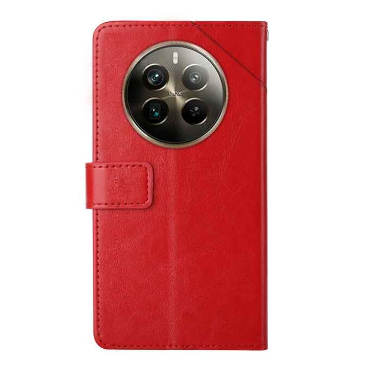 HT01 Y-shaped Pattern Flip Leather Phone Case, For Realme 12 Pro/12 Pro+ Global, For Realme C67 4G, For Realme 11 5G Global, For Realme C53, For Realme 11 4G Global, For Realme C65 4G