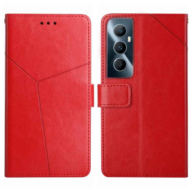 HT01 Y-shaped Pattern Flip Leather Phone Case, For Realme 12 Pro/12 Pro+ Global, For Realme C67 4G, For Realme 11 5G Global, For Realme C53, For Realme 11 4G Global, For Realme C65 4G