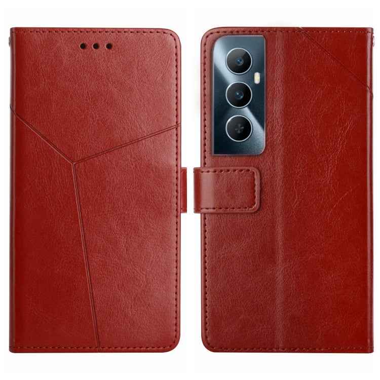 HT01 Y-shaped Pattern Flip Leather Phone Case, For Realme 12 Pro/12 Pro+ Global, For Realme C67 4G, For Realme 11 5G Global, For Realme C53, For Realme 11 4G Global, For Realme C65 4G