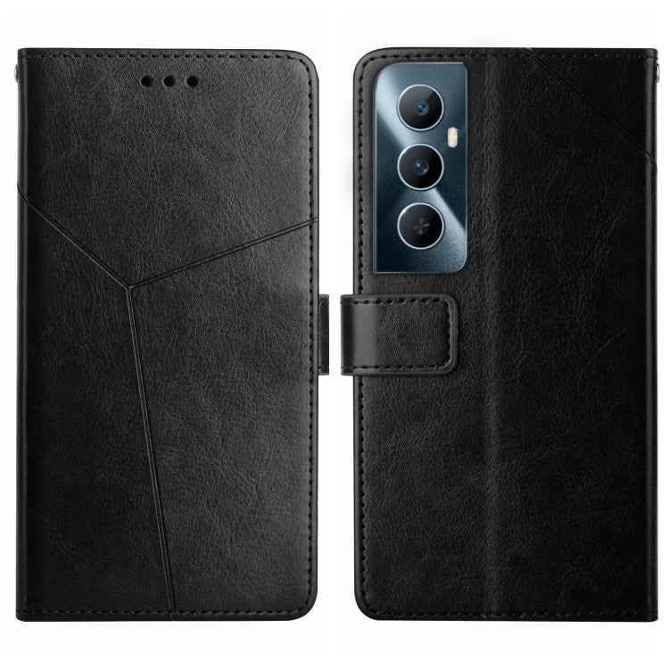 HT01 Y-shaped Pattern Flip Leather Phone Case, For Realme 12 Pro/12 Pro+ Global, For Realme C67 4G, For Realme 11 5G Global, For Realme C53, For Realme 11 4G Global, For Realme C65 4G