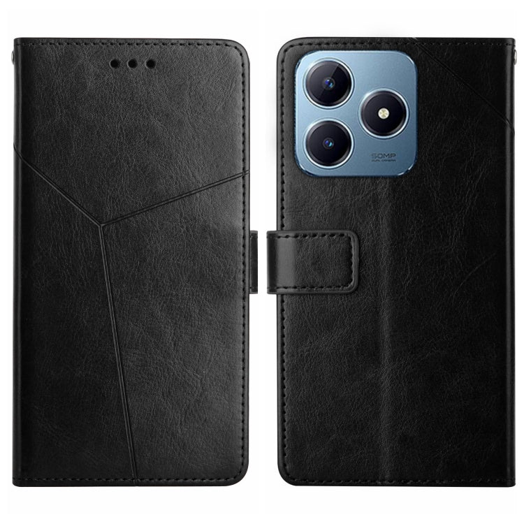 HT01 Y-shaped Pattern Flip Leather Phone Case, For Realme 14 5G Global / P3 5G Global, For Realme P3 Pro 5G Global, For Realme 14 Pro+ 5G, For Realme C75 4G, For Realme 13+ 5G Global, For Realme 13 Pro 5G / 13 Pro+ 5G, For Realme C63 4G Global/ C61    ...